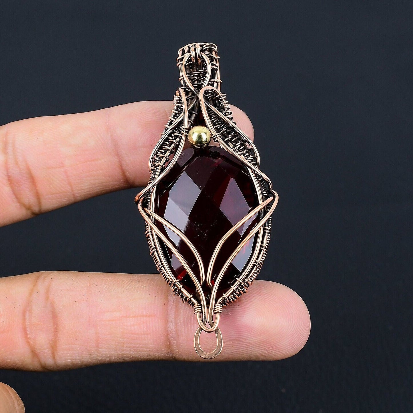 Red Garnet Gemstone Pendant