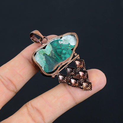 Green Malachite Gemstone Pendant