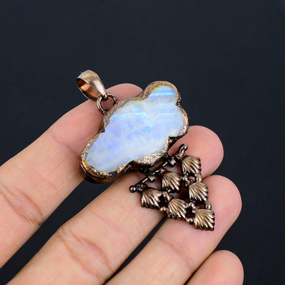 Rainbow Moonstone Gemstone Pendant