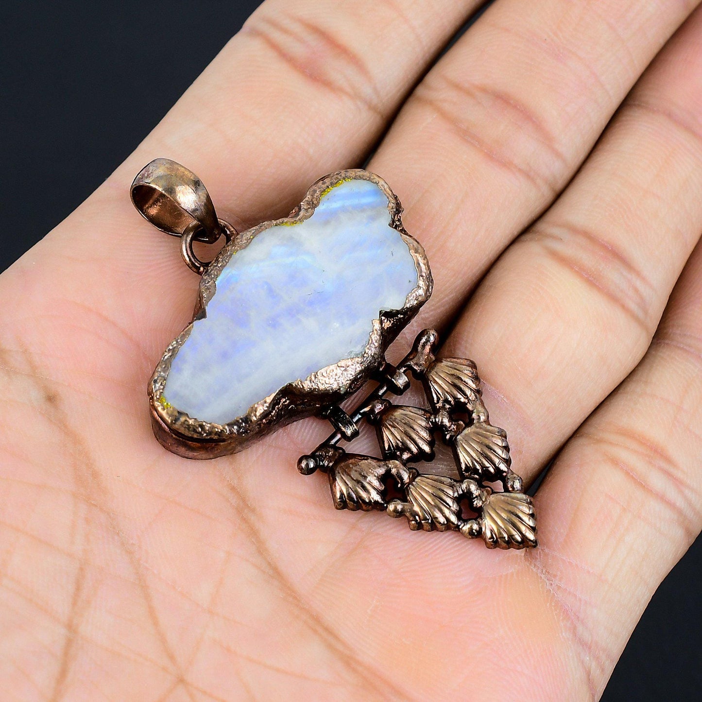 Rainbow Moonstone Gemstone Pendant