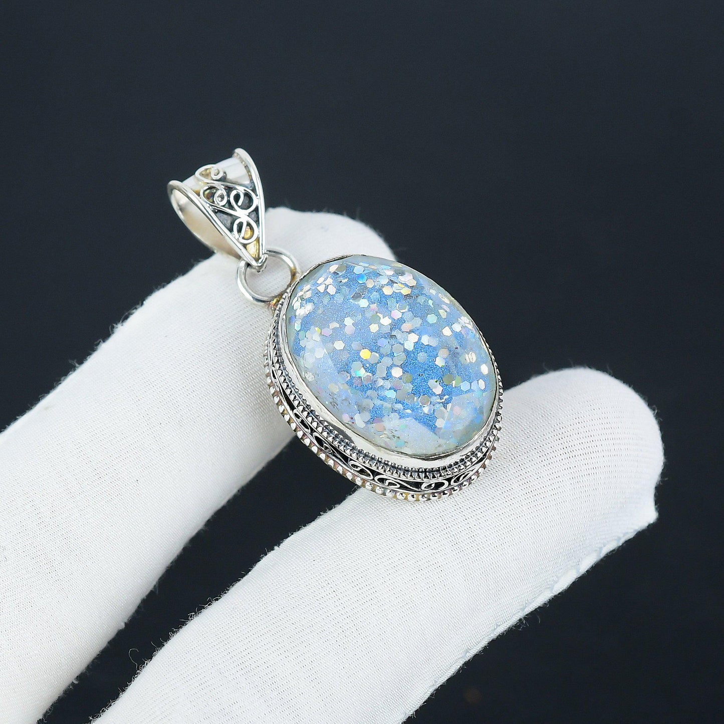 White Opal Gemstone Pendant