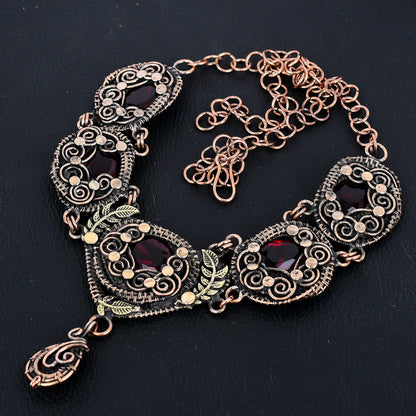Red Garnet Gemstone Necklace