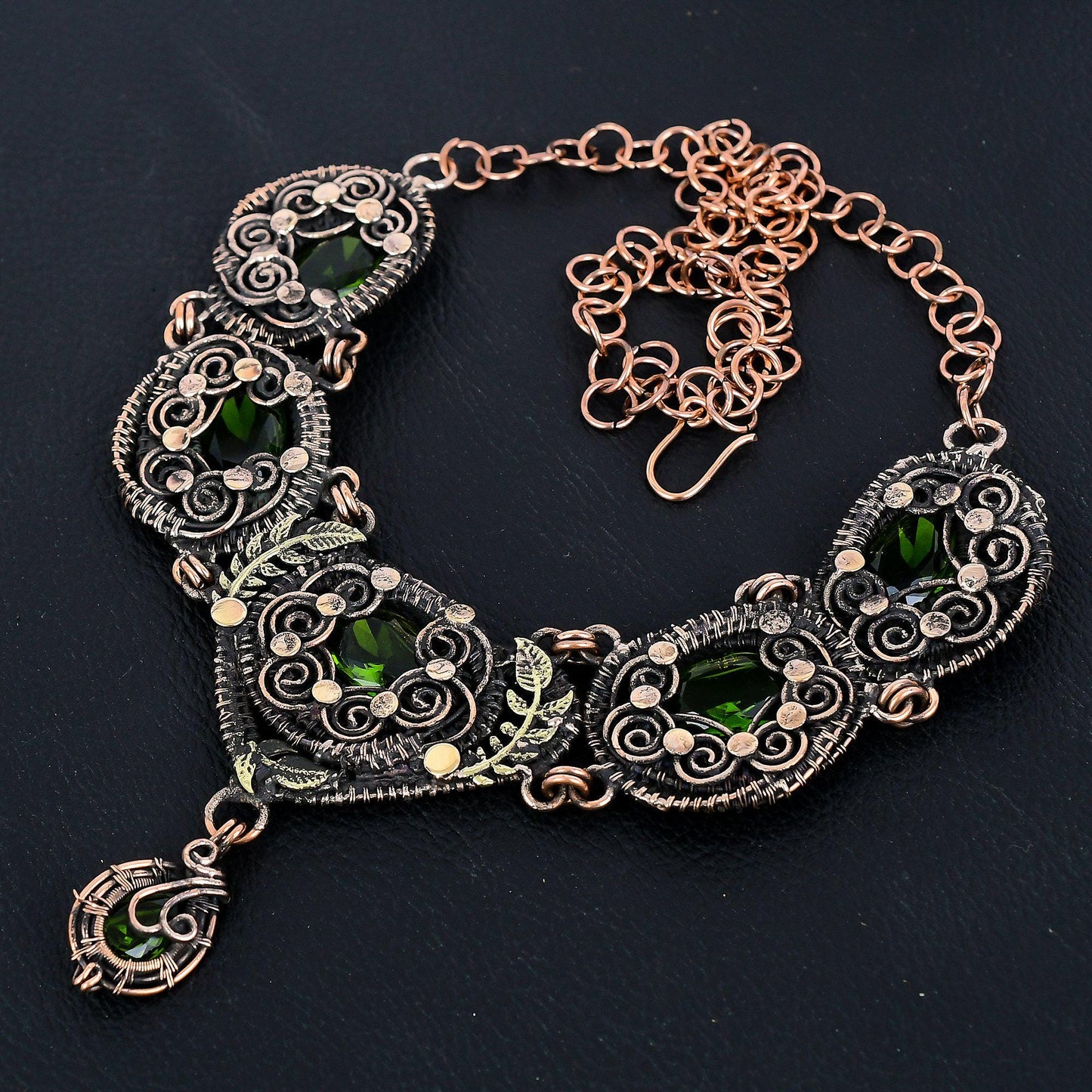 Green Peridot Gemstone Necklace