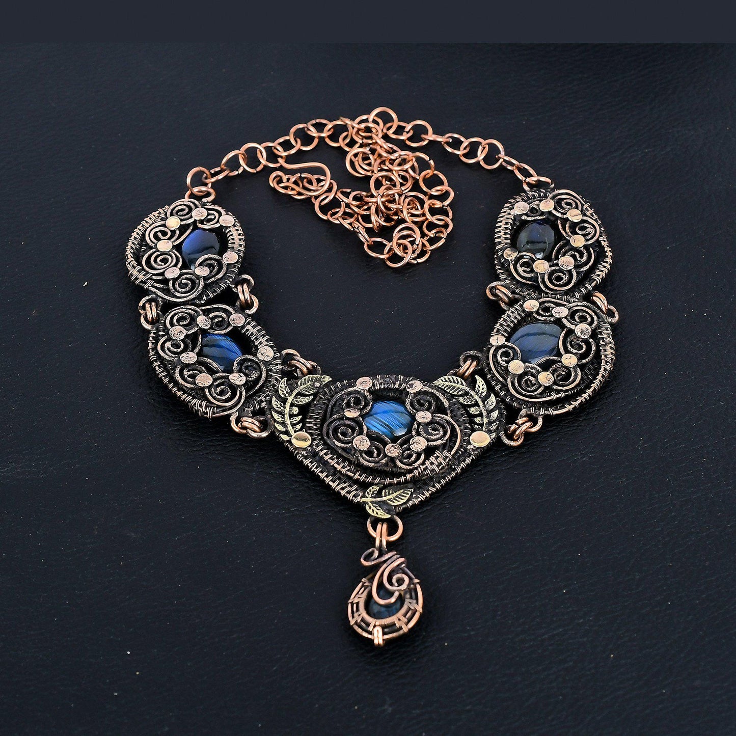Blue Labradorite Gemstone Necklace