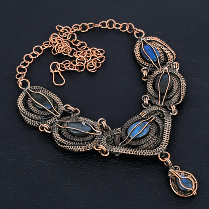 Blue Labradorite Gemstone Necklace