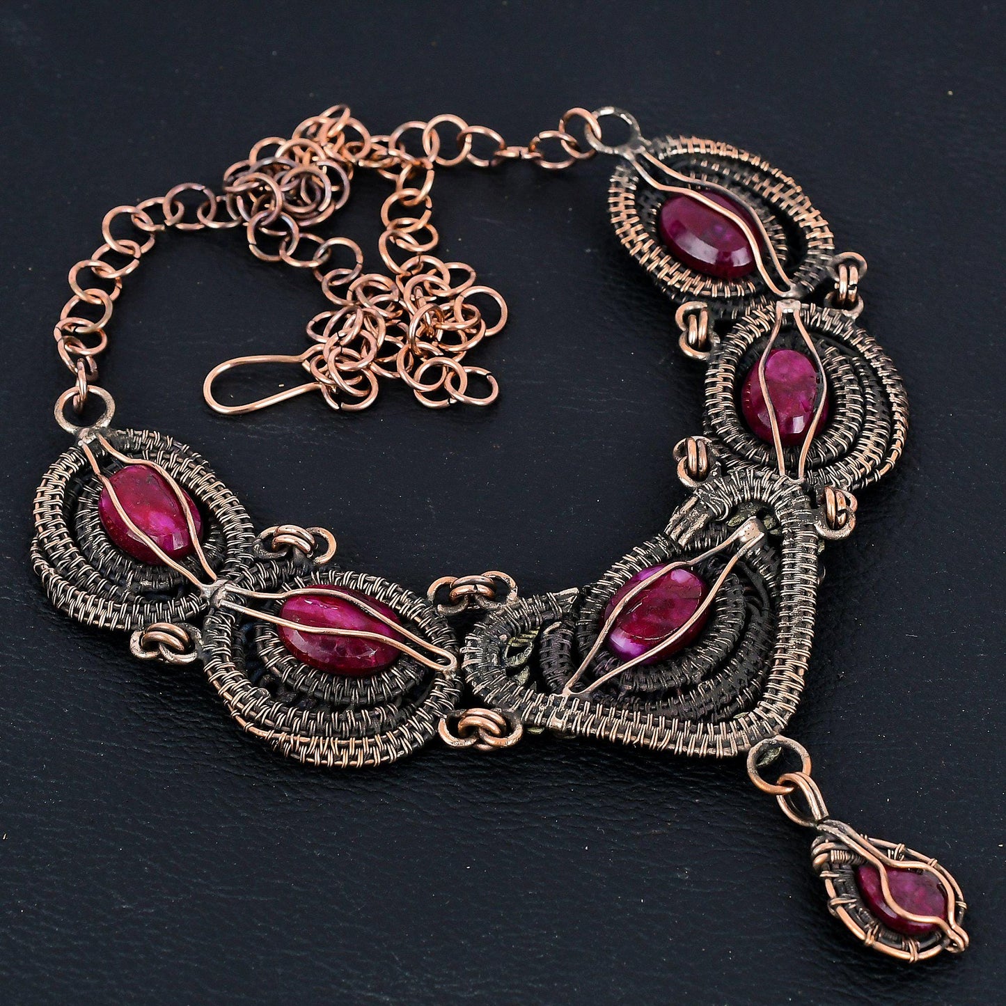 Red Ruby Gemstone Necklace