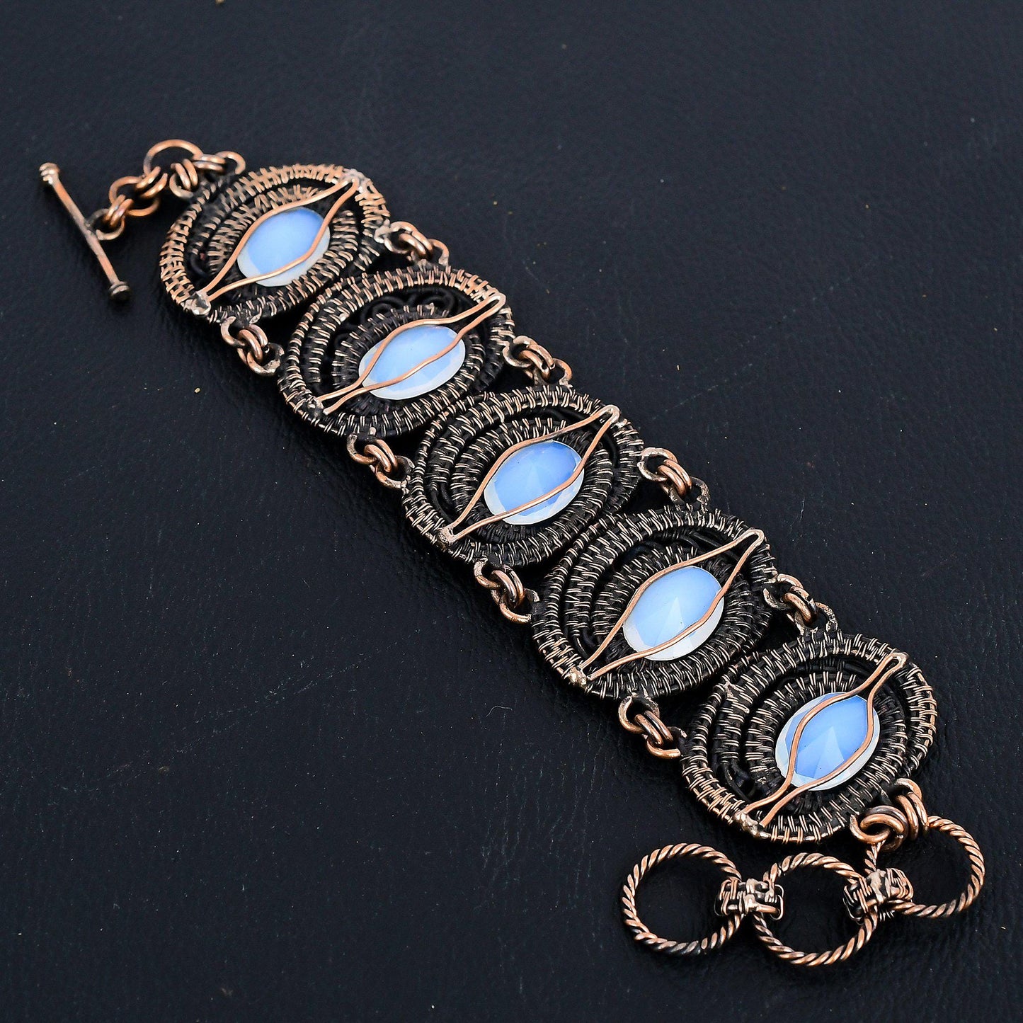 Milky White Opal Gemstone Bracelet