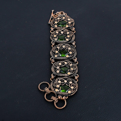 Green Peridot Gemstone Bracelet