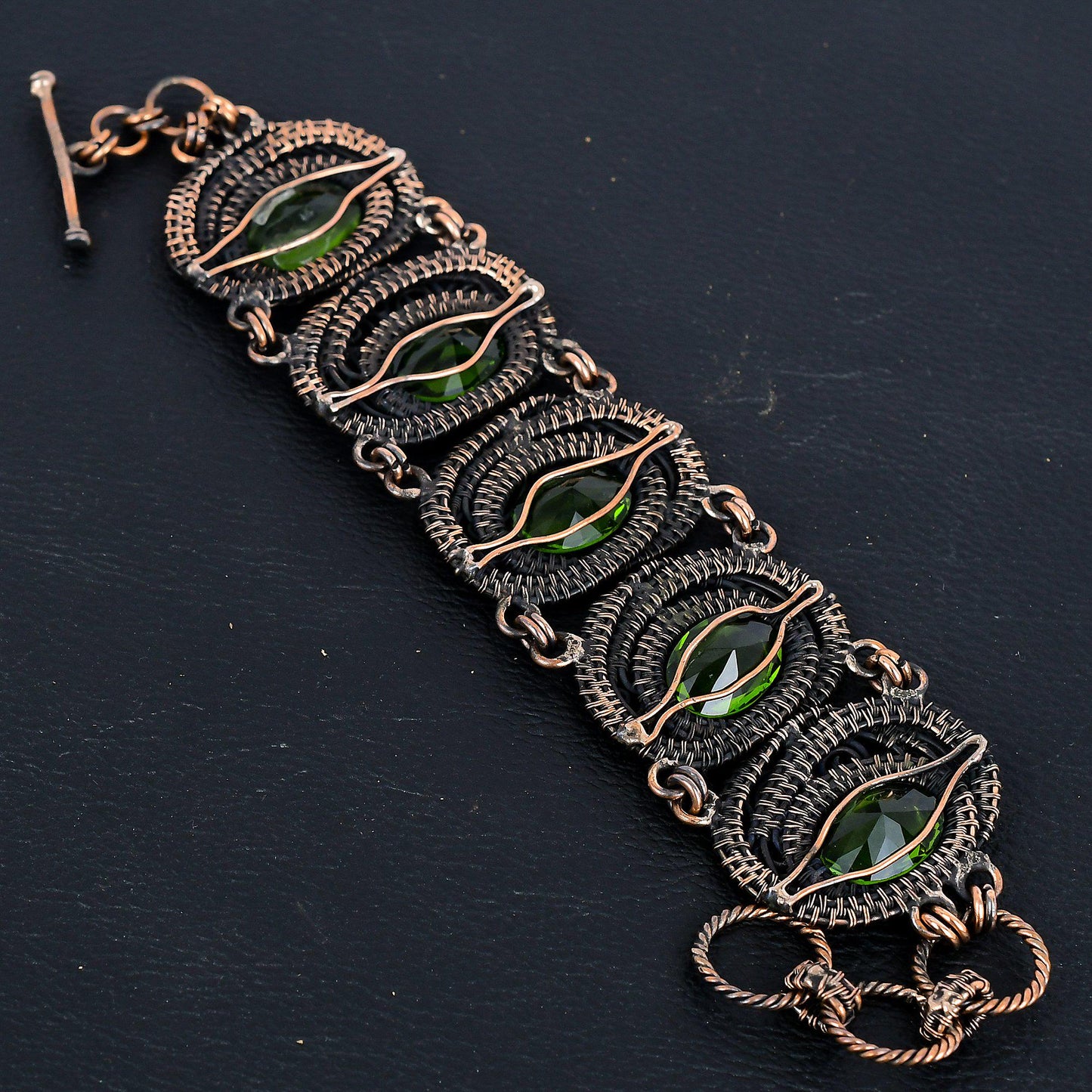 Green Peridot Gemstone Bracelet