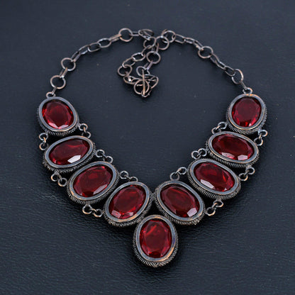 Red Garnet Gemstone Necklace