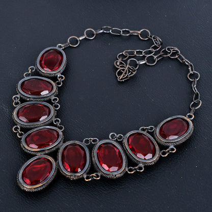Red Garnet Gemstone Necklace