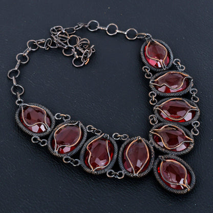 Red Garnet Gemstone Necklace