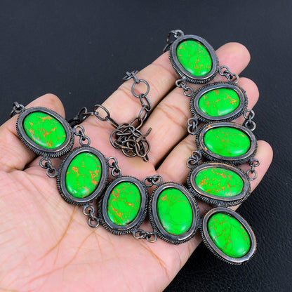 Green Turquoise Gemstone Necklace