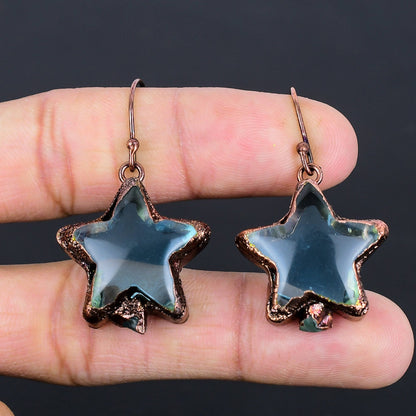 Blue Topaz Gemstone Earrings