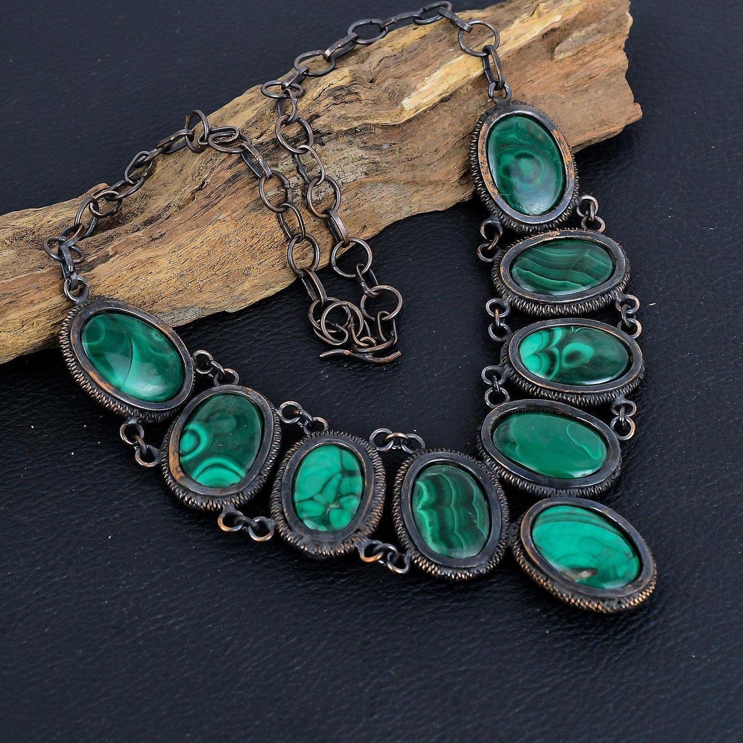 Green Malachite Gemstone Necklace