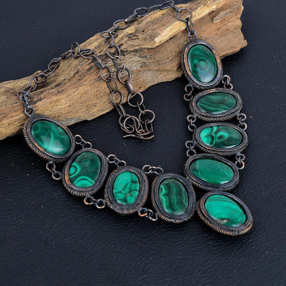 Green Malachite Gemstone Necklace