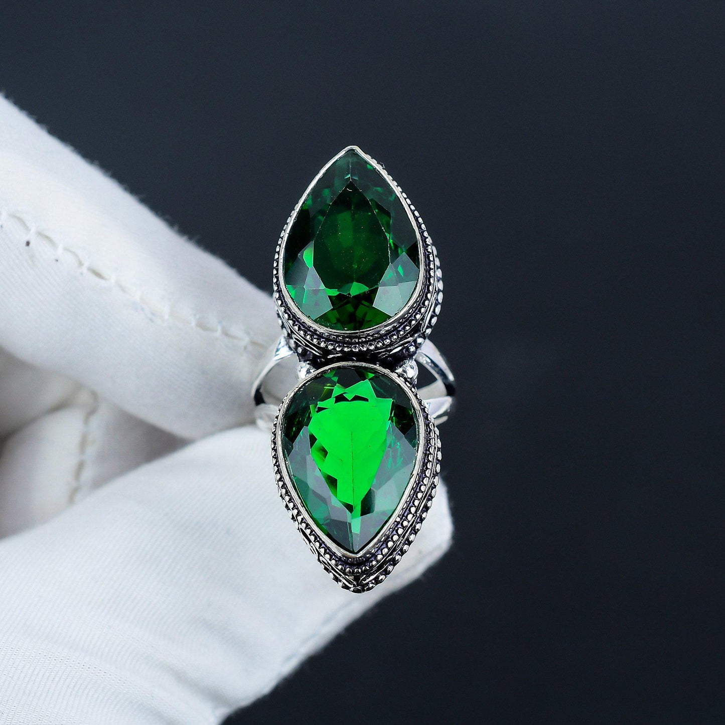 Green Tourmaline Gemstone Ring