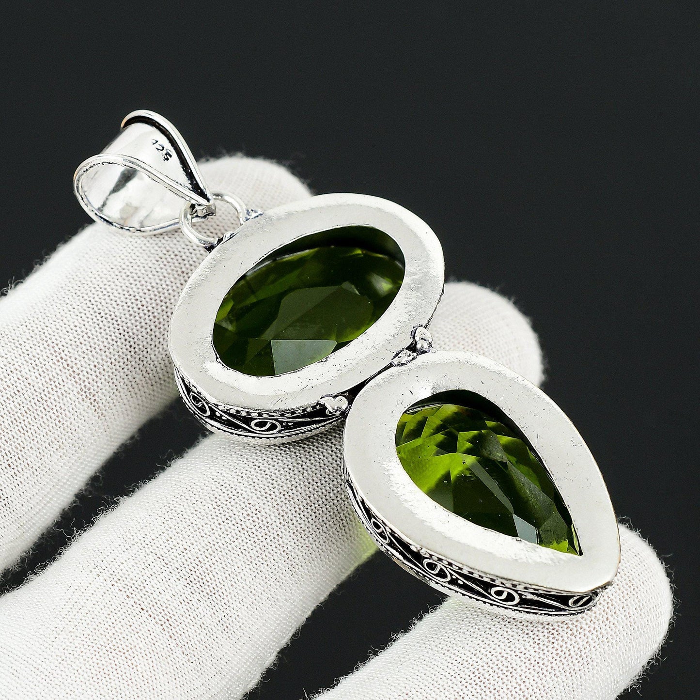 Green Peridot Gemstone Pendant