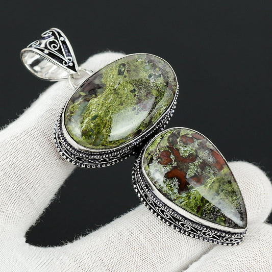 Green & Red Dragon Blood Jasper Pendant