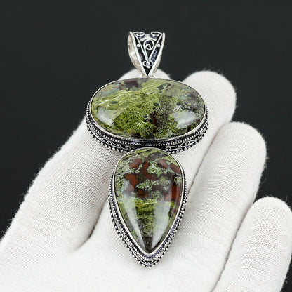 Green & Red Dragon Blood Jasper Pendant