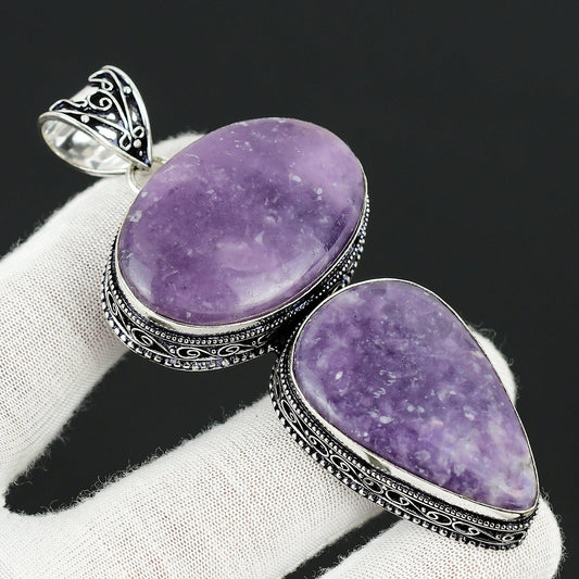 Purple Lepidolite Gemstone Pendant
