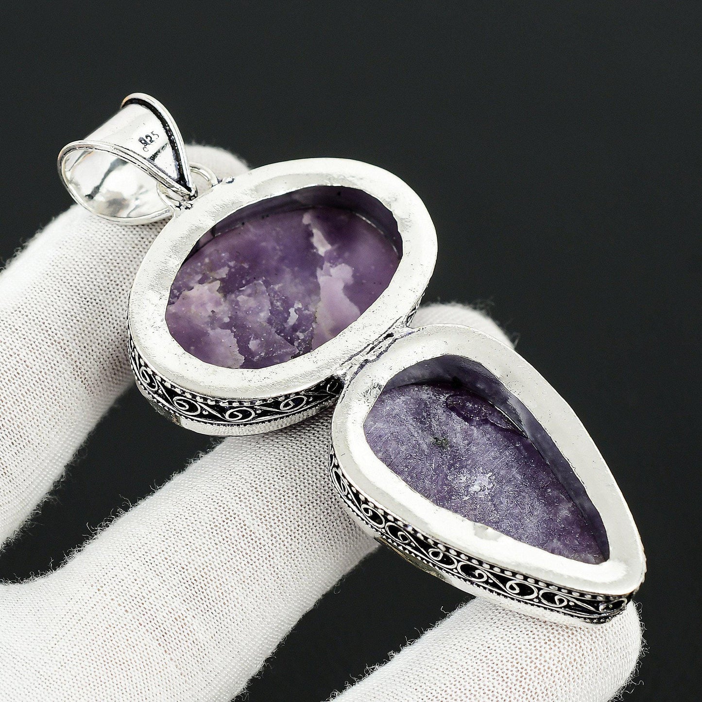 Purple Lepidolite Gemstone Pendant
