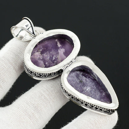 Purple Lepidolite Gemstone Pendant