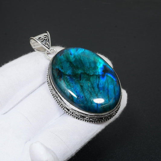 Blue Labradorite Gemstone Pendant