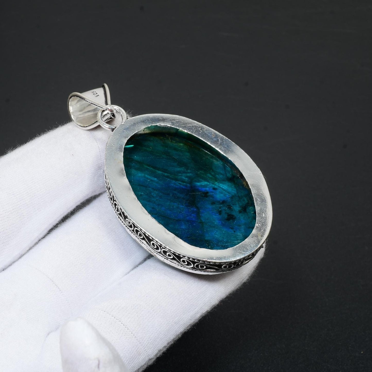 Blue Labradorite Gemstone Pendant