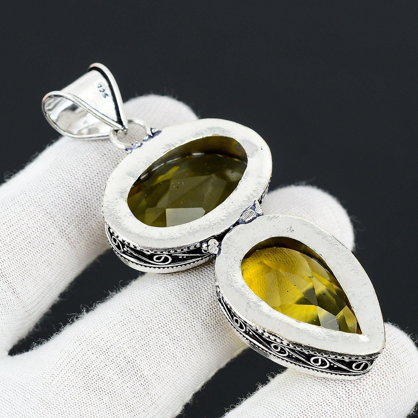 Yellow Citrine Gemstone Pendant