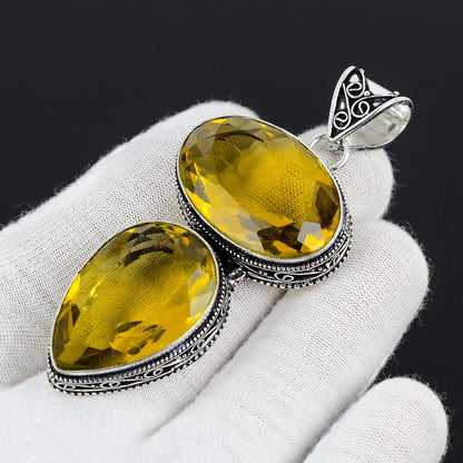 Yellow Citrine Gemstone Pendant