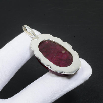Red Labradorite Gemstone Pendant
