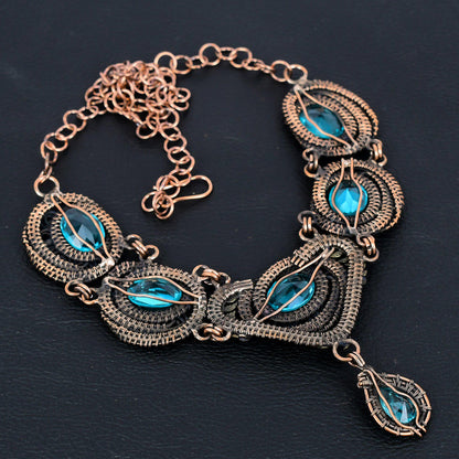 Swiss Blue Topaz Gemstone Necklace