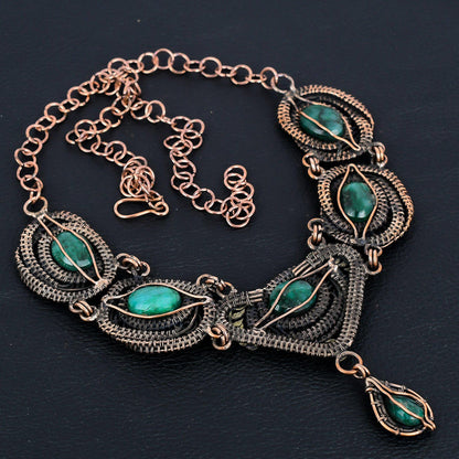 Green Emerald Gemstone Necklace