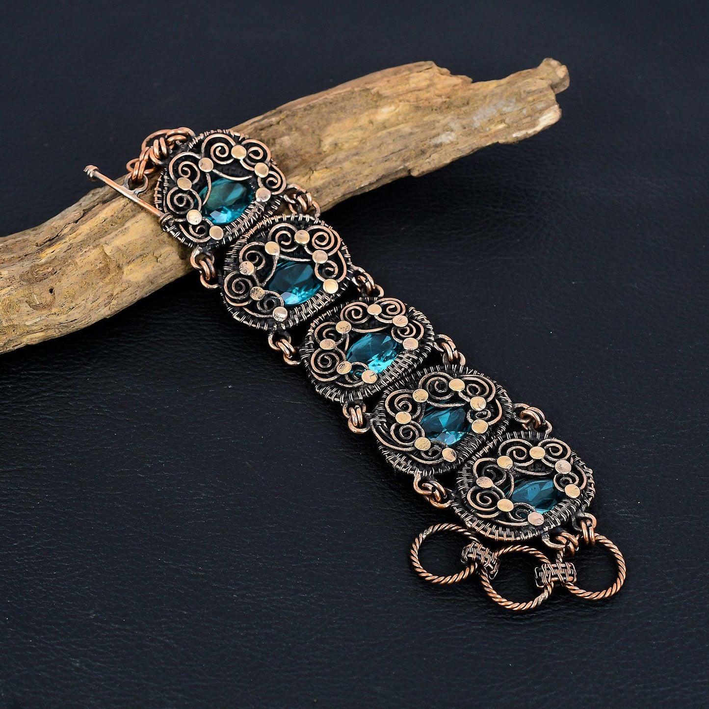 Blue Topaz Gemstone Bracelet