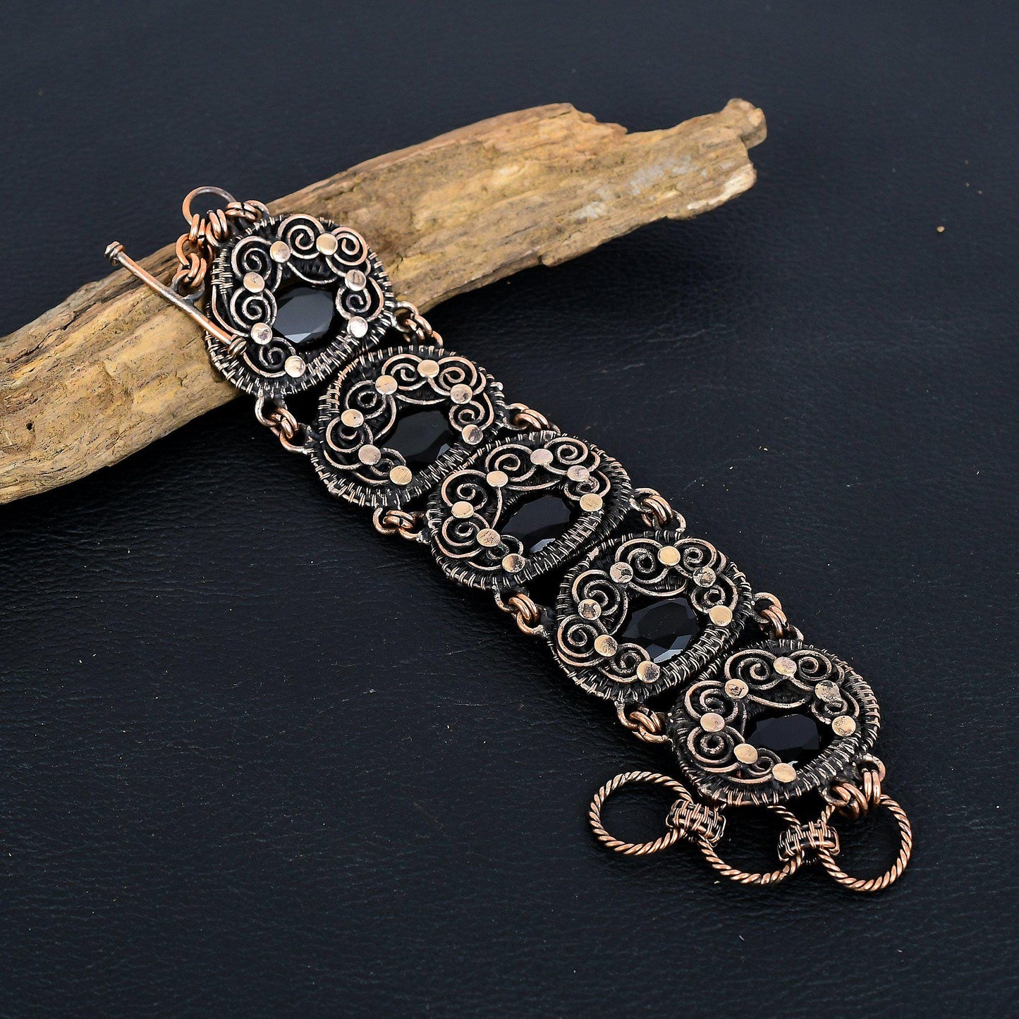 Black Spinel Gemstone Bracelet