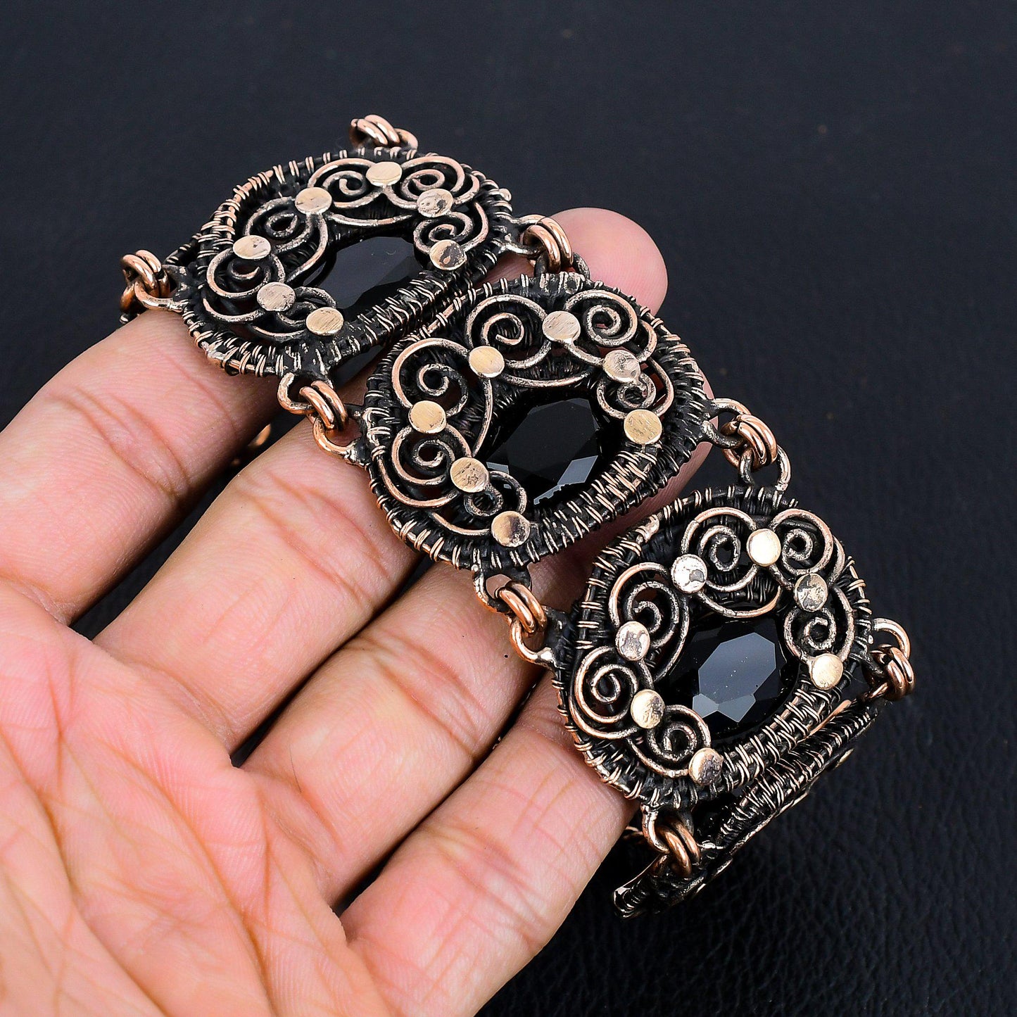 Black Spinel Gemstone Bracelet