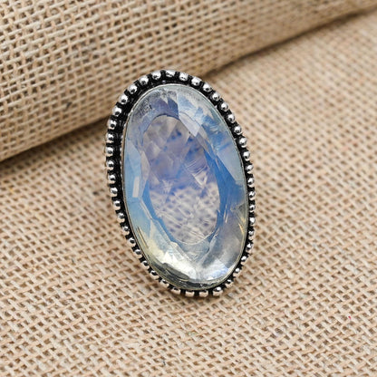 Milky Opal Sterling Silver Ring