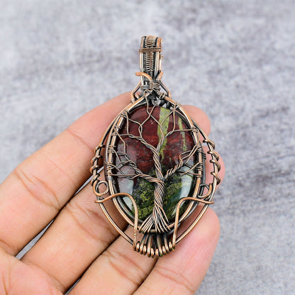 Green Dragon Bloodstone Gemstone Pendant