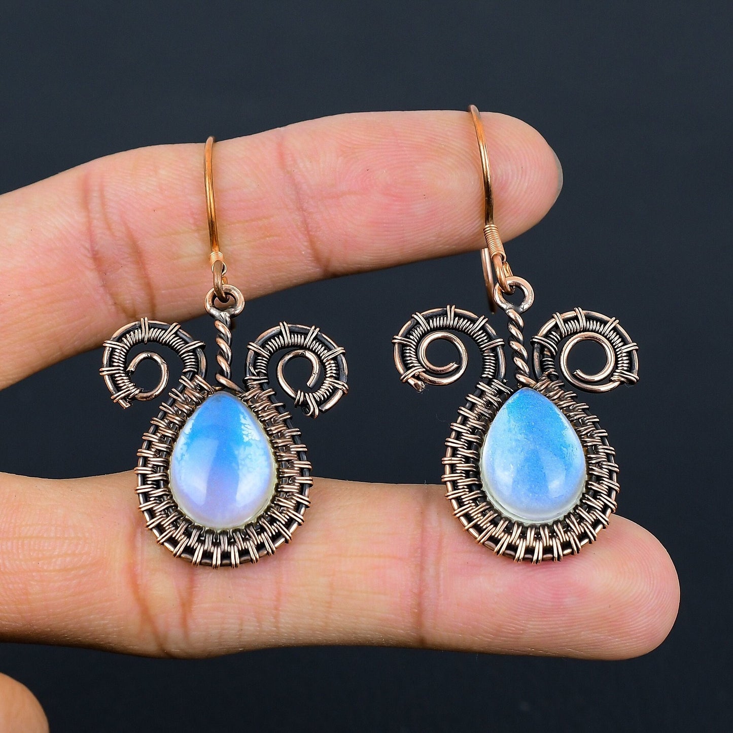 Rainbow Opal Gemstone Earrings