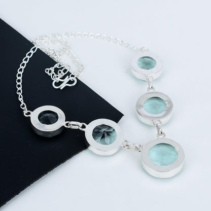 Aquamarine Sterling Silver Necklace