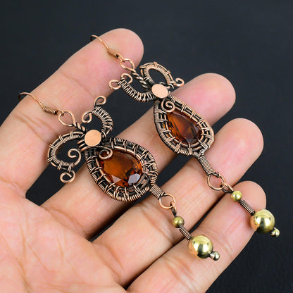 Yellow Citrine Gemstone Earrings