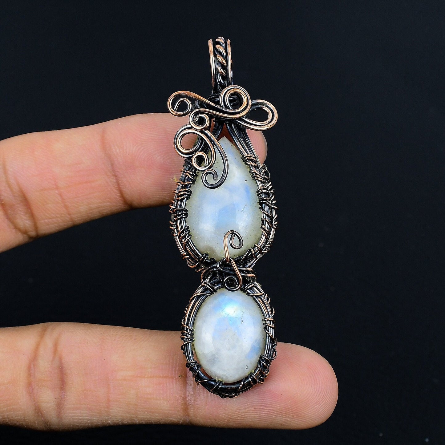 Rainbow Moonstone Gemstone Pendant