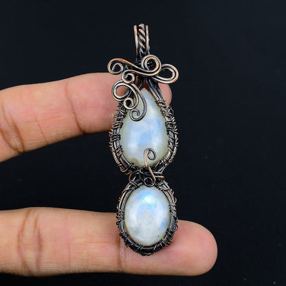 Rainbow Moonstone Gemstone Pendant