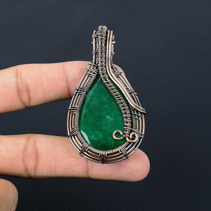 Green Zambian Emerald Gemstone Pendant