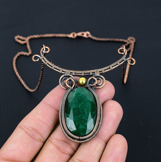 Green Emerald Gemstone Pendant