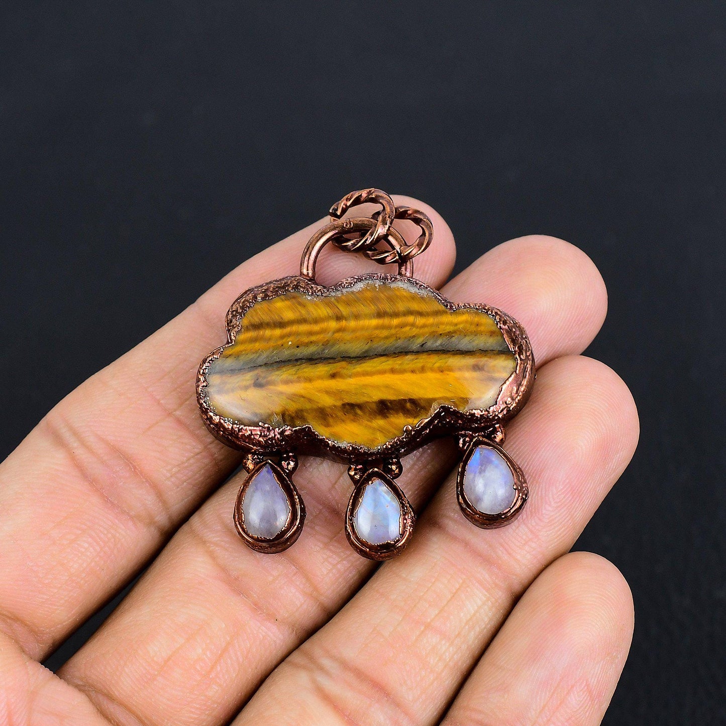 Brown Tiger Eye Gemstone Pendant