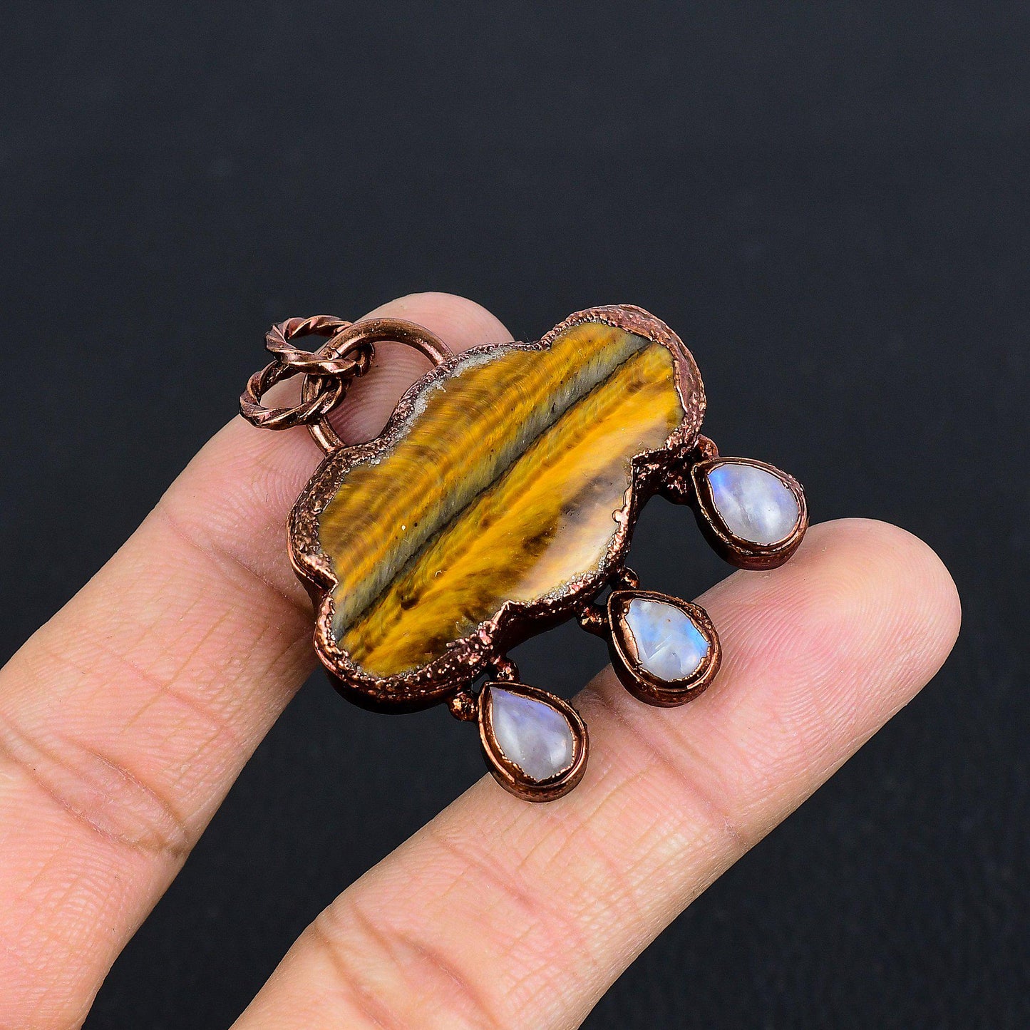 Brown Tiger Eye Gemstone Pendant