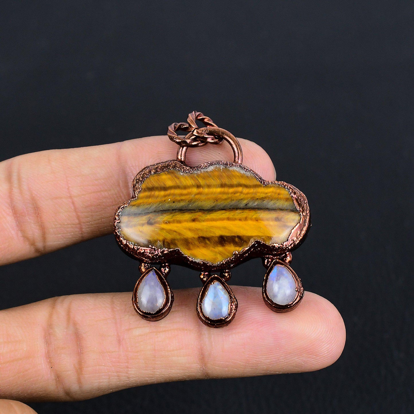 Brown Tiger Eye Gemstone Pendant