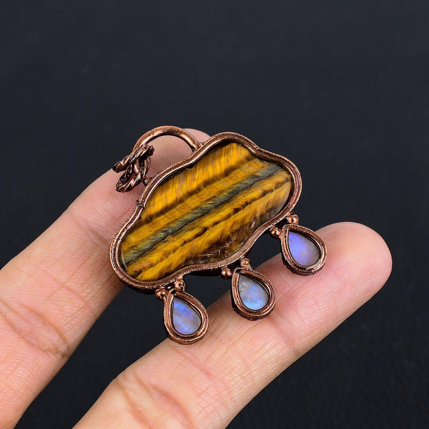Brown Tiger Eye Gemstone Pendant